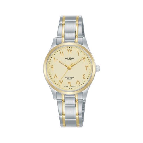 ساعة يد ألبا حريمي استاندرد سوار استانلس ستيل ، مينا مضيئة ARX070X1