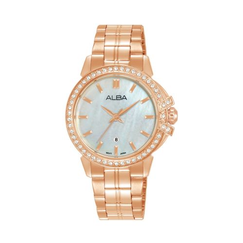 ALBA Ladies' Watch FLAGSHIP Stainless Band White MOP Dial AH7CW8X1