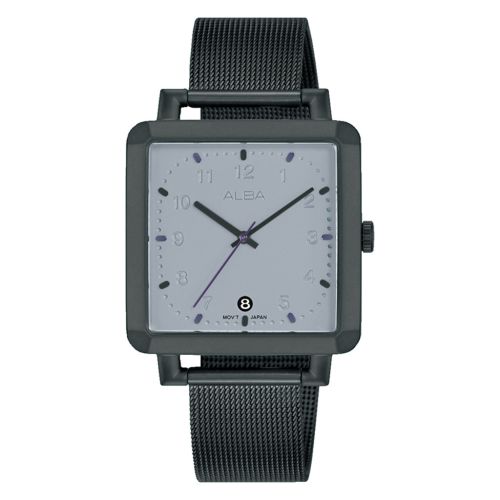 ALBA Men's Hand Watch ACTIVE Stainless Steel Band, Grey Dial AG8L71X1