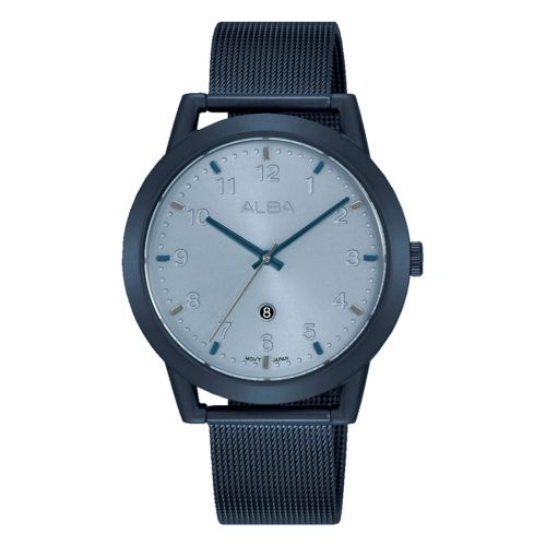 ALBA Men's Hand Watch ACTIVE Stainless Steel Band, Blue Dial AH7Z57X1