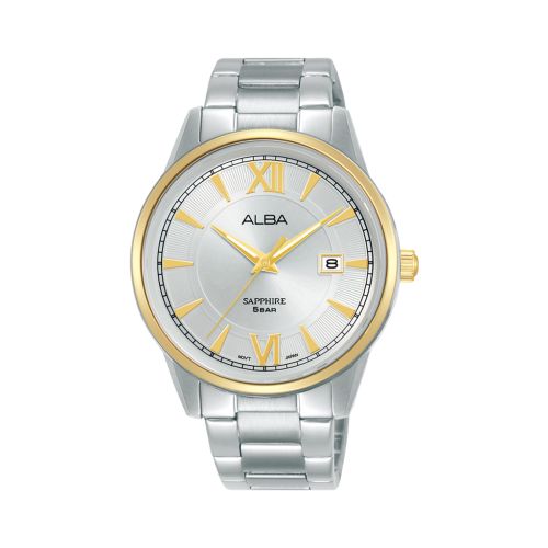 ساعة يد ألبا رجالي برستيج سوار استانلس ستيل مينا لون سيلفر AS9N70X1