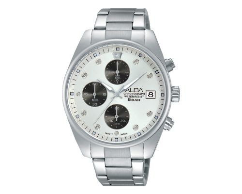 ساعة يد ألبا حريمي برستيج سوار استانلس ستيل ، مينا سيلفر فاتح AM3221X1