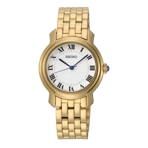 ساعة يد سيكو حريمي كوارتز سوار استانلس ستيل مينا لون أبيض SRZ520P1