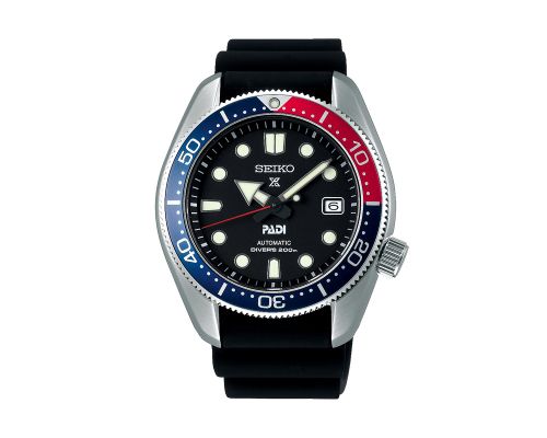 ساعة يد سيكو رجالي بروسبكس سوار مطاط أسود ، مينا لون أسود SPB087J1