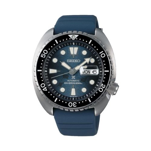 SEIKO Men's Hand Watch PROSPEX Blue Silicone Strap Blue Dial SRPF77K1