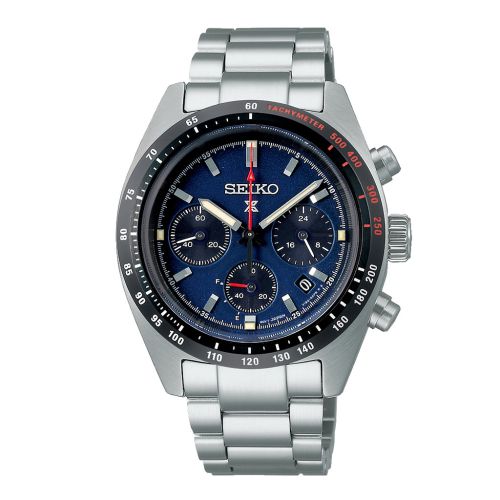 ساعة يد سيكو رجالي بروسبكس سوار استانلس ستيل مينا لون أزرق SSC815P1