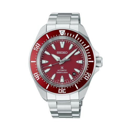 SEIKO Men's Hand Watch PROSPEX Stainless Band Burgundy Dial SRPL11K1