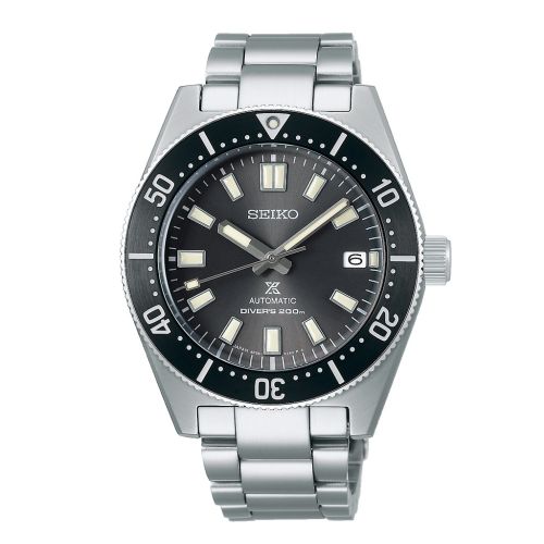 ساعة يد سيكو رجالي بروسبكس سوار استانلس ستيل مينا لون رمادي SPB143J1