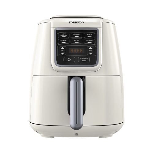 قلاية هوائية بدون زيت تورنيدو 1550 وات 4 لتر شاشة LED كريمي × سيلفر THF-1554D-XL-CS