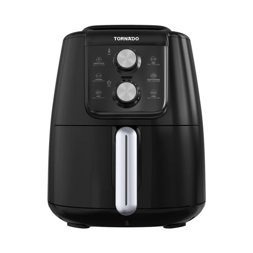 قلاية هوائية بدون زيت تورنيدو 1550 وات 4 لتر تحكم يدوي أسود × سيلفر THF-1554M-XL-BS