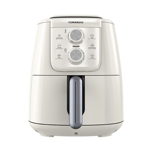 قلاية هوائية بدون زيت تورنيدو 1550 وات 4 لتر تحكم يدوي كريمي × سيلفر THF-1554M-XL-CS