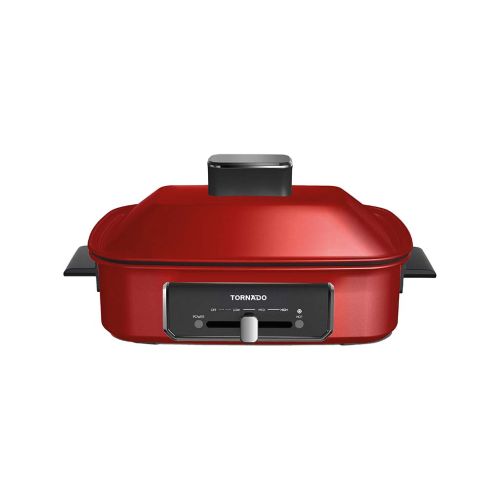 شواية كهربائية تورنيدو متعددة الاستخدام 1400 وات أحمر TMG-370