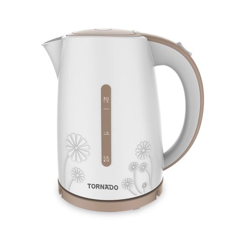 غلاية مياه تورنيدو بلاستيك 1.7 لتر 1850-2200 وات أبيض TKP-2117