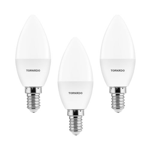 مجموعة من 3 لمبات تورنيدو بلحة ليد ضوء النهار 5 وات كعب قلاووظ لون الإضاءة أبيض CW-DM05H/S3