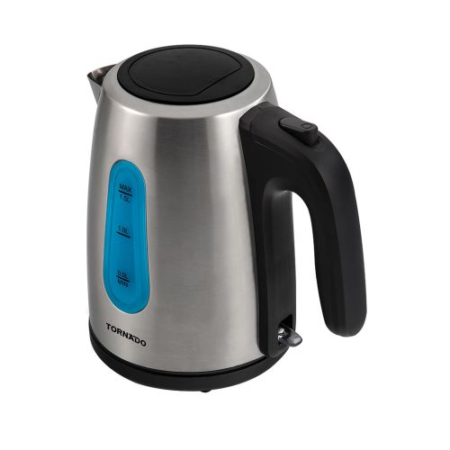 غلاية مياه تورنيدو استانلس ستيل 1.5 لتر 2200 وات سيلفر TKS-2215