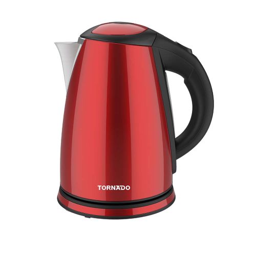 غلاية مياه تورنيدو استانلس ستيل 1.8 لتر 1850-2200 وات أحمر TKS-2218 R