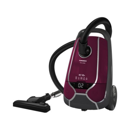 TORNADO Vacuum Cleaner 2200 Watt HEPA Filter Maroon TVC-2200EM