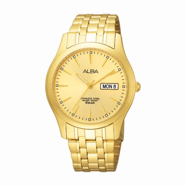 ALBA Men's Hand Watch STANDARD Gold AXND42X1 Elaraby Group