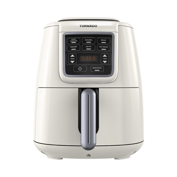 قلاية هوائية بدون زيت تورنيدو 1550 وات 4 لتر شاشة LED كريمي × سيلفر THF-1554D-XL-CS