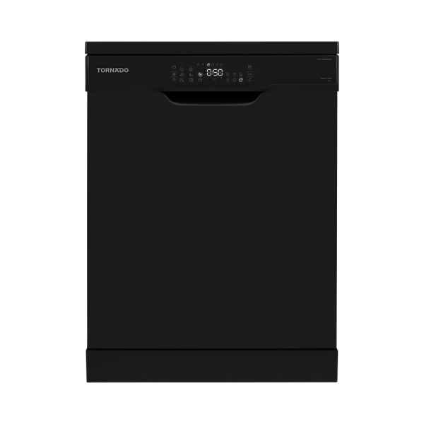 غسالة أطباق تورنيدو 15 فرد 60 سم شاشة ديجيتال 8 برامج أسود TDV-FN158CBK