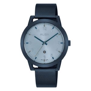 ALBA Men's Hand Watch ACTIVE Stainless Steel Band, Blue Dial AH7Z57X1