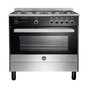 LA GERMANIA Cooker 90 x 60 - 5 Gas Burners Stainless x Black 9L10G4A1X4AWW
