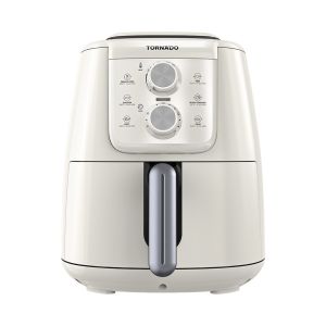 TORNADO Air Fryer 1550 Watt 4 Liter Manual Control Creamy x Silver THF-1554M-XL-CS