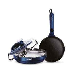 TORNADO Crepe Pancake Maker 700 Watt Batter Mixing Bowl Blue TPC-700
