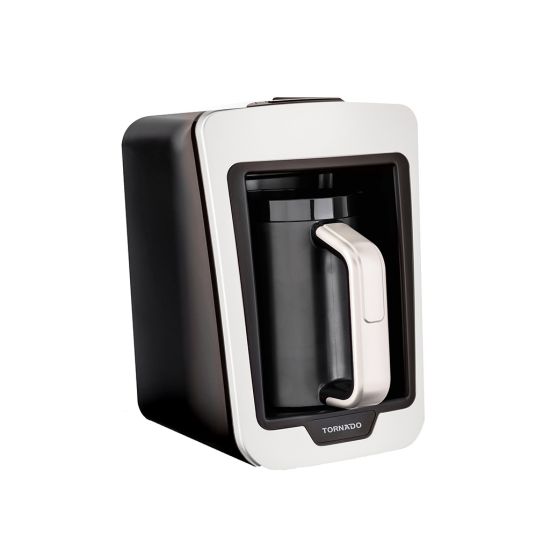 محضرة قهوة تركي تورنيدو أوتوماتيك 330مل أبيض &times; أسود TCME-100 W