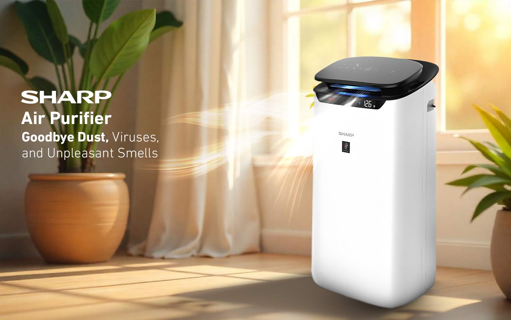 Sharp Air Purifier - Goodbye Dust, Viruses, and Unpleasant Smells