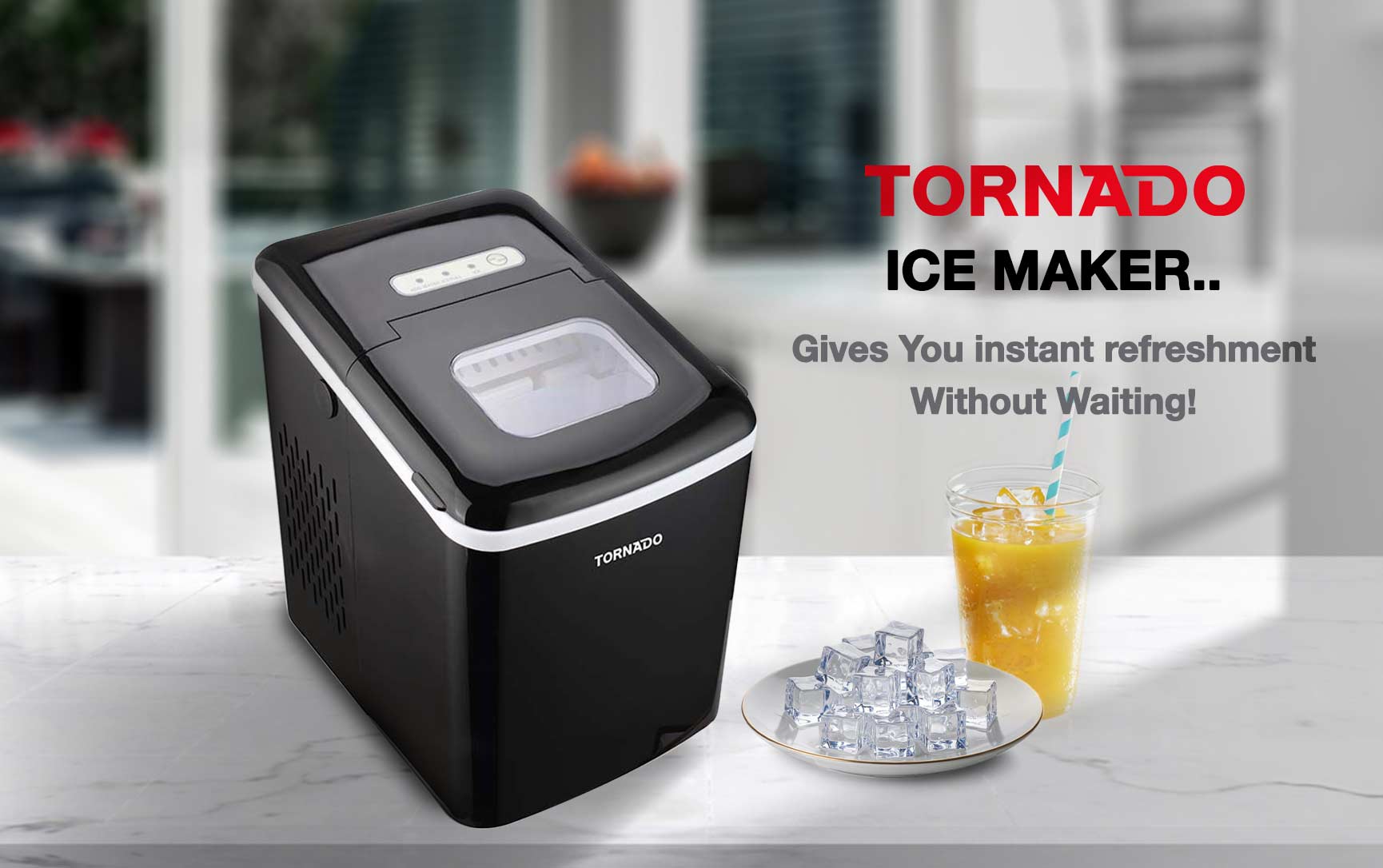 Instant Refreshment…Tornado Ice Maker Gives You Cooling Without Waiting!
