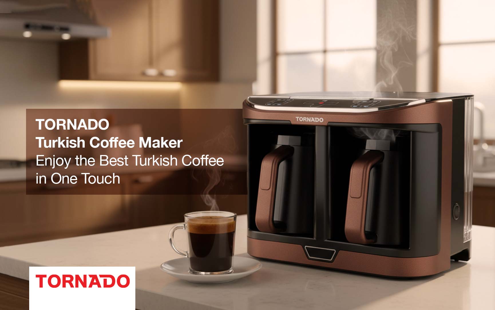 Tornado Turkish Coffee Maker: Smart Features for Preparing Perfect Turkish Coffee at the Touch of a Button