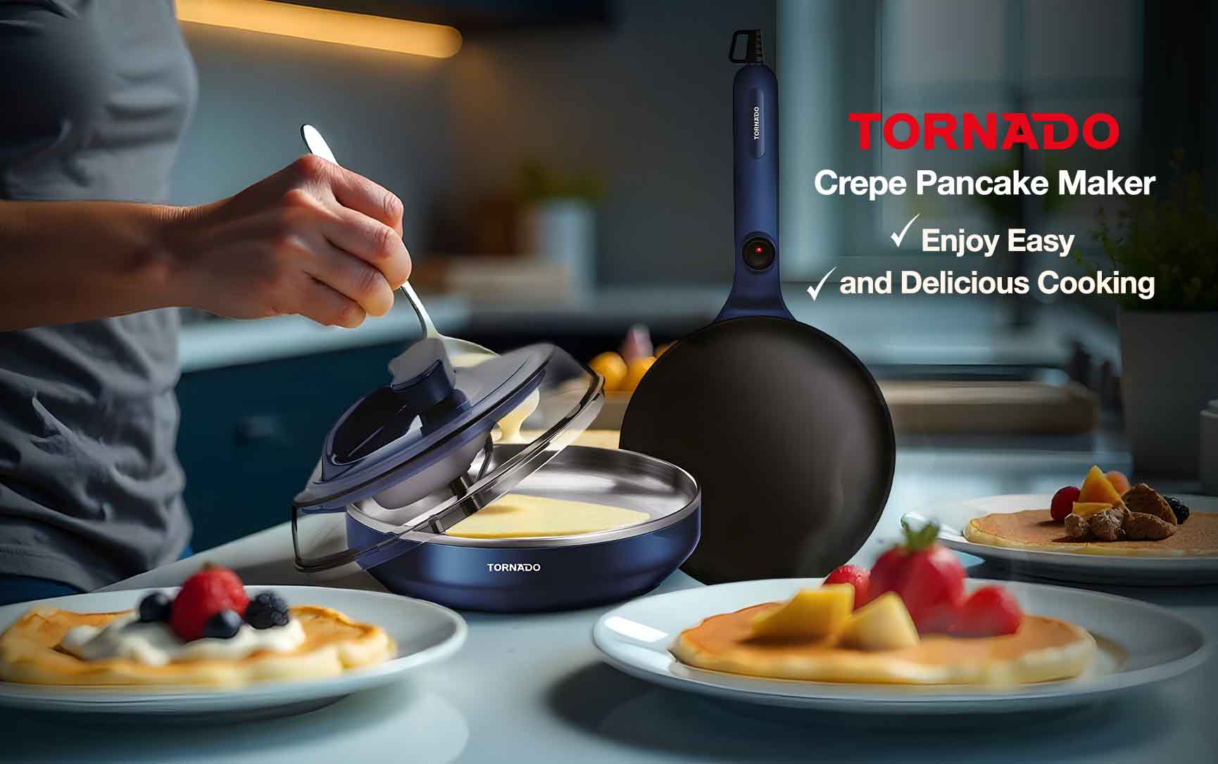 Tornado Crepe Pancake Maker – Enjoy Easy and Delicious Cooking!